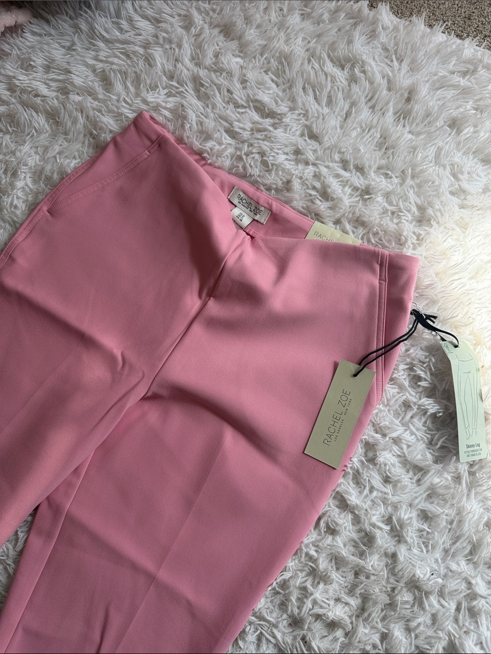 Rachel Zoe Rose Pink Slim Tailored Trousers